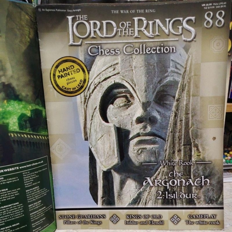 LORD OF THE RINGS CHESS COLLECTION - ISSUE 88 WHITE ROOK ARGONATH 2: ISILOUR MAGAZINE เท่านั้น LOT H