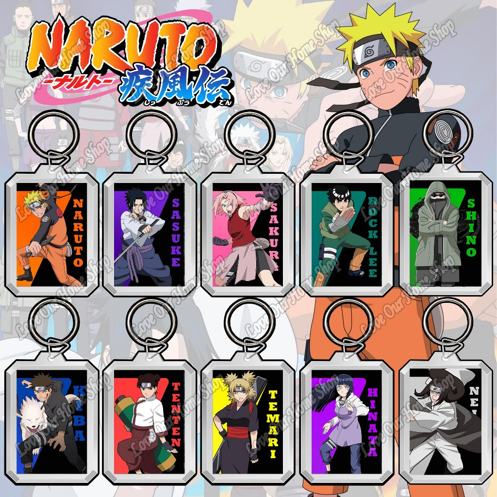 พวงกุญแจอะคริลิค DIY สองด้าน, พวงกุญแจใสอะนิเมะ [ Naruto: Shippuden ] พวงกุญแจ Naruto: Shippuden