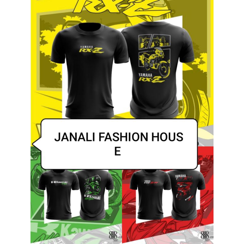 BAJU MOTOR T SHIRT MOTOR YAMAHA RXZ, YAMAHA Y15,KAWASAKI NINJA REDAY IN