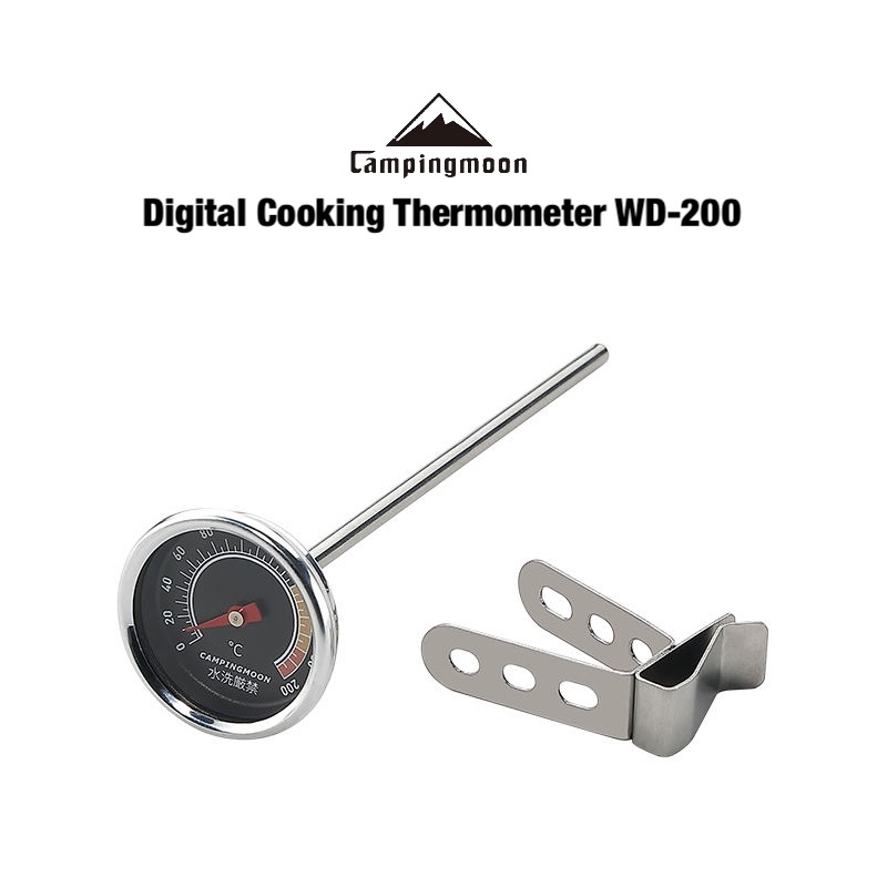 CAMPINGMOON เทอร์โมมิเตอร์ทําอาหารดิจิตอลสแตนเลส 304 กลางแจ้ง WD-200