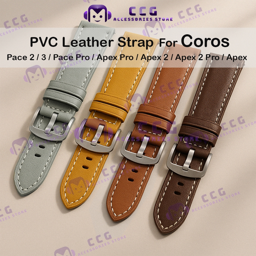 Strap Coros Watch Apex / Pace Series หนัง PVC 20mm 22mm สายสํารอง Pace 2 3 Pace Pro Apex 2 Apex Pro