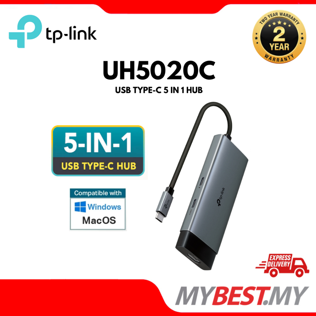 TP-LINK UH5020C USB Type-C 5 in 1 Hub