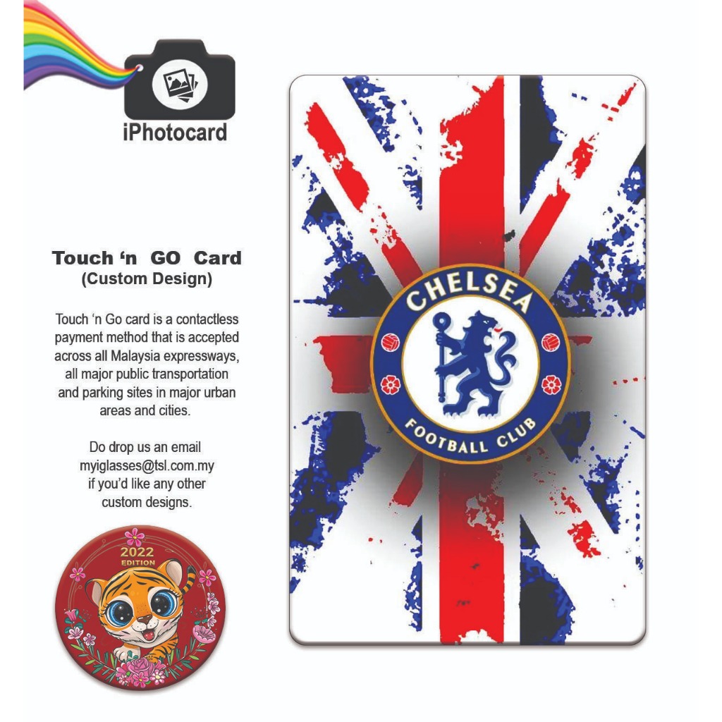บริการการพิมพ์ Touch N Go Card /การ์ดสมาชิก / พนักงาน ID -Chelsea การออกแบบที่กําหนดเอง NFC TNG Card