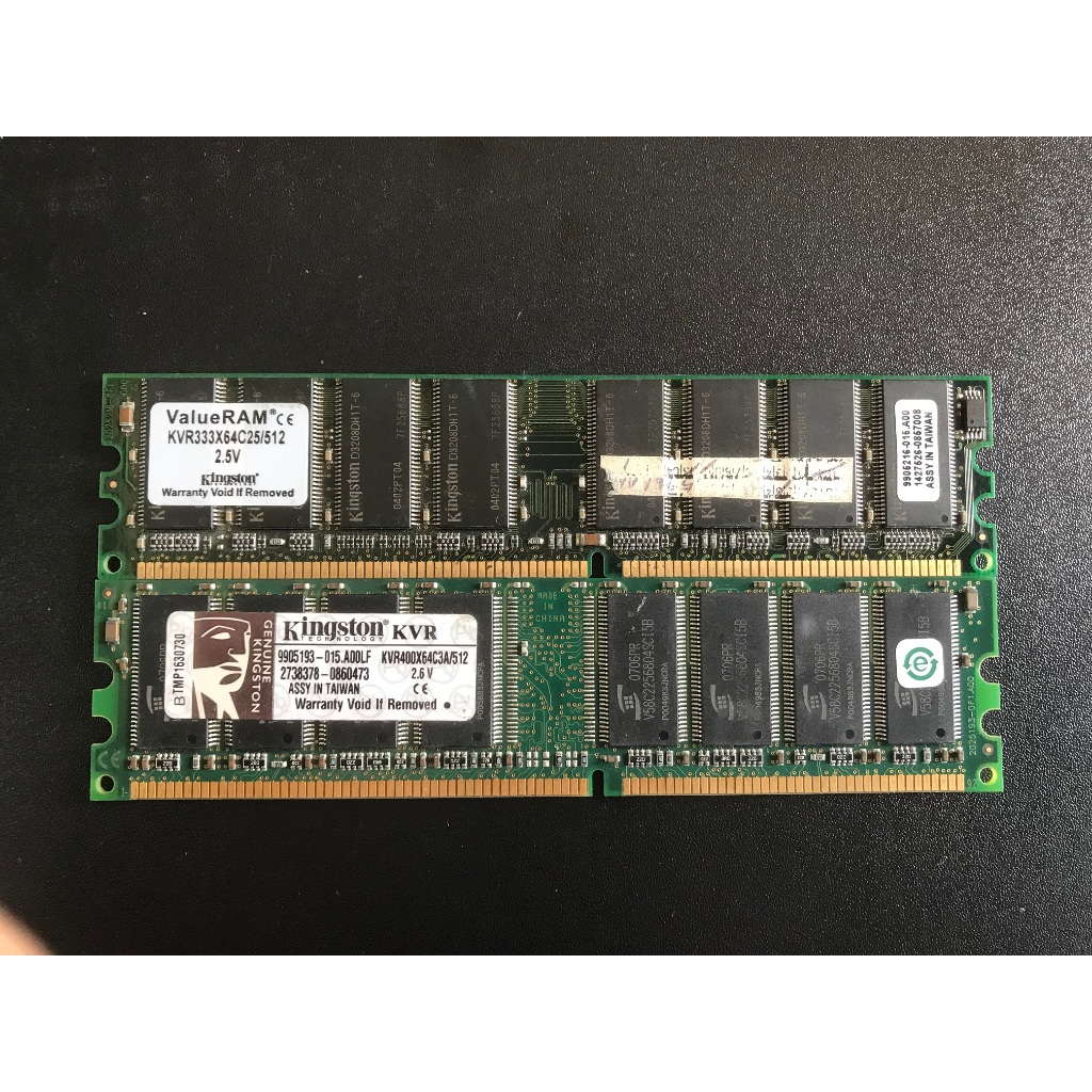 DDR / DDR1 RAM KINGSTON DDR 333 / 400 MHz 256MB / 512MB PC DESKTOP