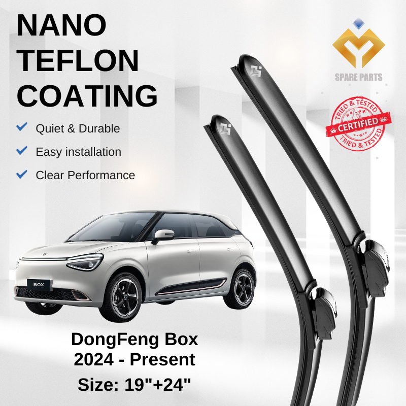 DongFeng Box (EV) 2024 - ปัจจุบัน Premium Japan Tech Car Wiper Accessories 19+24 Universal Hook–รวม