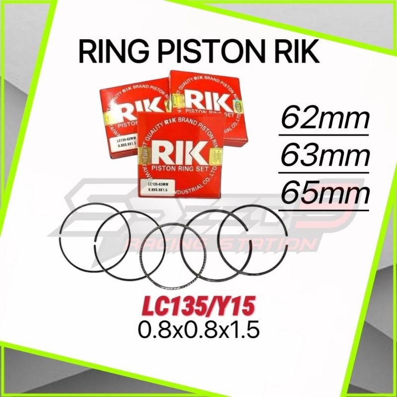 RIK RING PISTON LC135 Y15 62MM 63MM 65MM