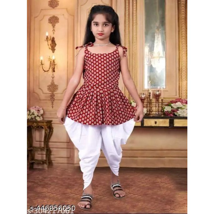 KIDSWEAR Dhoti Top & Bottom