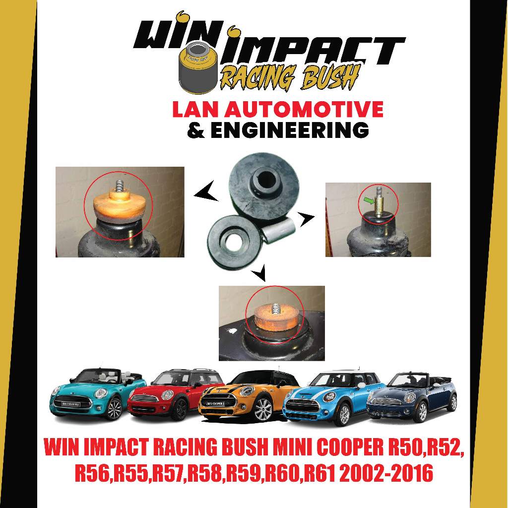 WIN IMPACT RACING BUSH MINI COOPER R50,R52, R56,R55,R57,R58,R59,R60,R61 2002-2016
