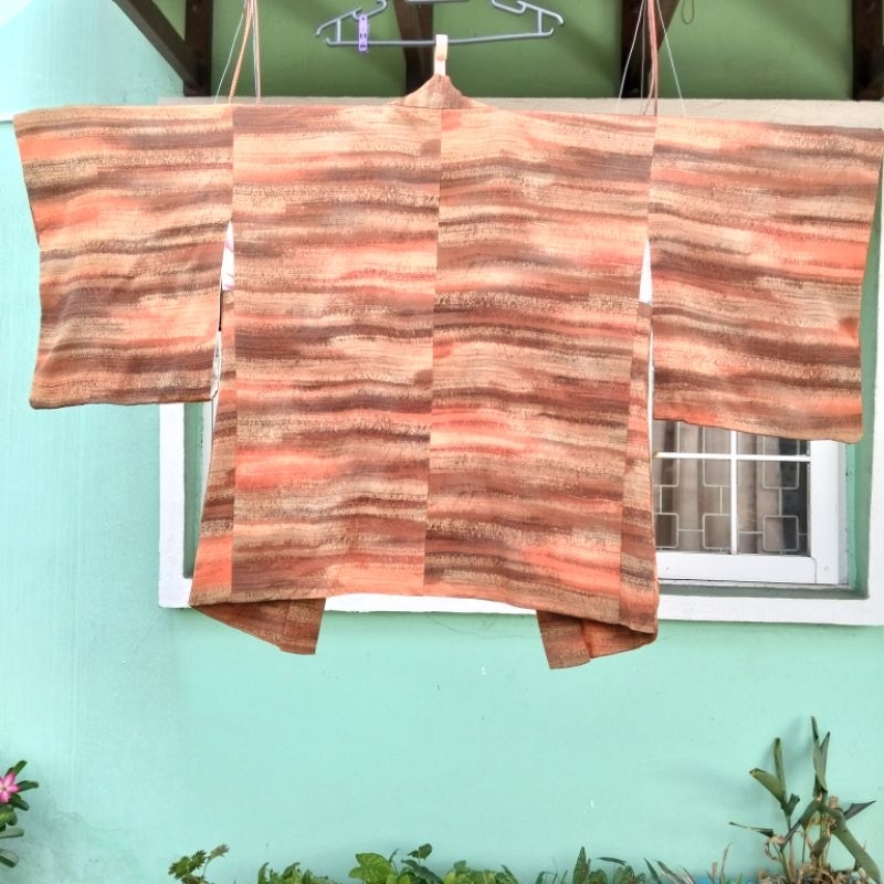 Kimono Haori Brown Japanese Traditional Vintage