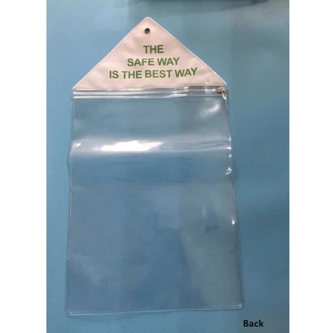A4 Permit Holder PTW PVC Ziplock & กันน้ําทํางานผู้ถือ Permit to Work A4 พลาสติก Plastik Heavy Duty 