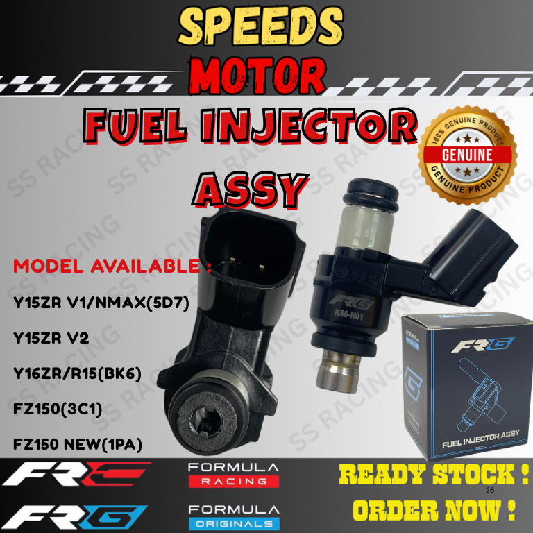 100 FUEL INJECTOR Y15ZR V1/NMAX(5D7) Y15ZR V2 Y16ZR/R15(BK6) FZ150(3C1) FZ150NEW (1PA) มาตรฐานคุณภาพ