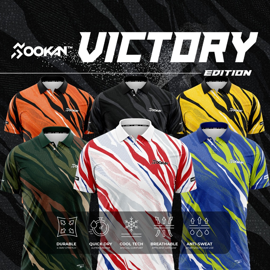 VICTORY EDITION SOOKAN COLLAR SHORT SLEEVE JERSEY RUNNING SPORT MICROFIBER OUTDOOR JERSEY 2024 BAJU 