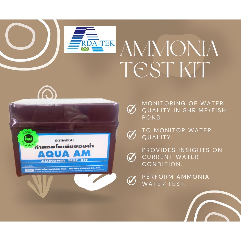 Test-Kit Ammonia (Aqua AM) / สําหรับคุณภาพน้ํา / ตรวจจับ TAN (รวมไนโตรเจนแอมโมเนีย)