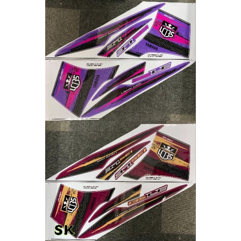 YAMAHA LC135 V2 V3 V4 V5 V6 V7 BUTTERFLY 2024 CUSTOM STRIPE DESIGN (A-grade) (299) STRIPE BODY STICK