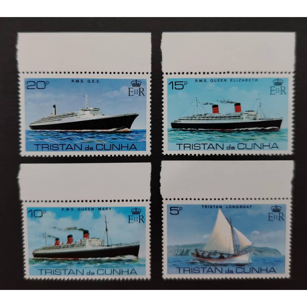 Tristan da Cunha ,1979 เยี่ยมชมเรือผู้โดยสาร "Queen Elizabeth II" ถึง Tristan da Cunha, MINT, COMPLE