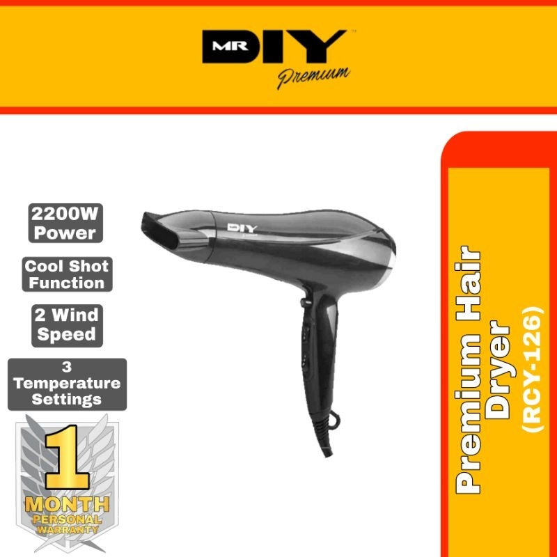 (New 1 เดือน Personal Waranty) MrDIY Premium Hair Dryer 2200W