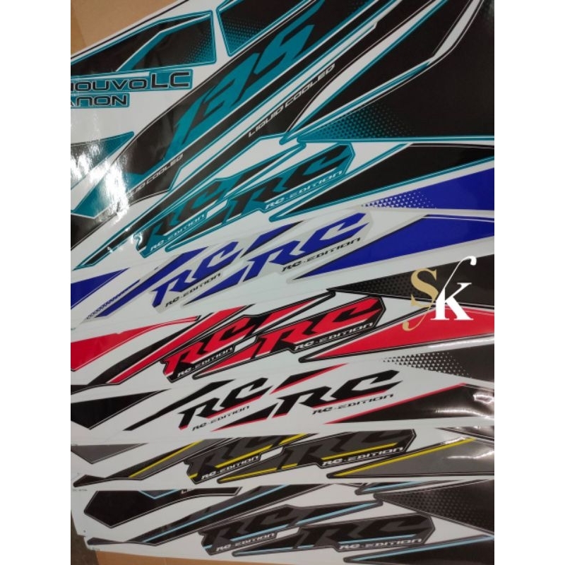 Yamaha NOUVO LC Special Edition Custom RC Edition (7) Body Cover Stripe Sticker !!!