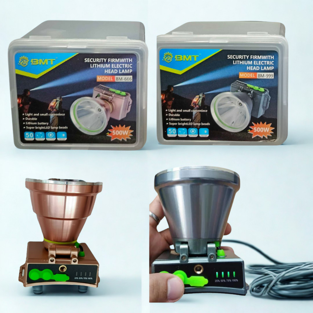 BM 999/666 200W ไฟหน้าเดินป่า/ล่าสัตว์/ตั้งแคมป์/ตกปลาไฟหน้า Bright Light Tourch FLashLight