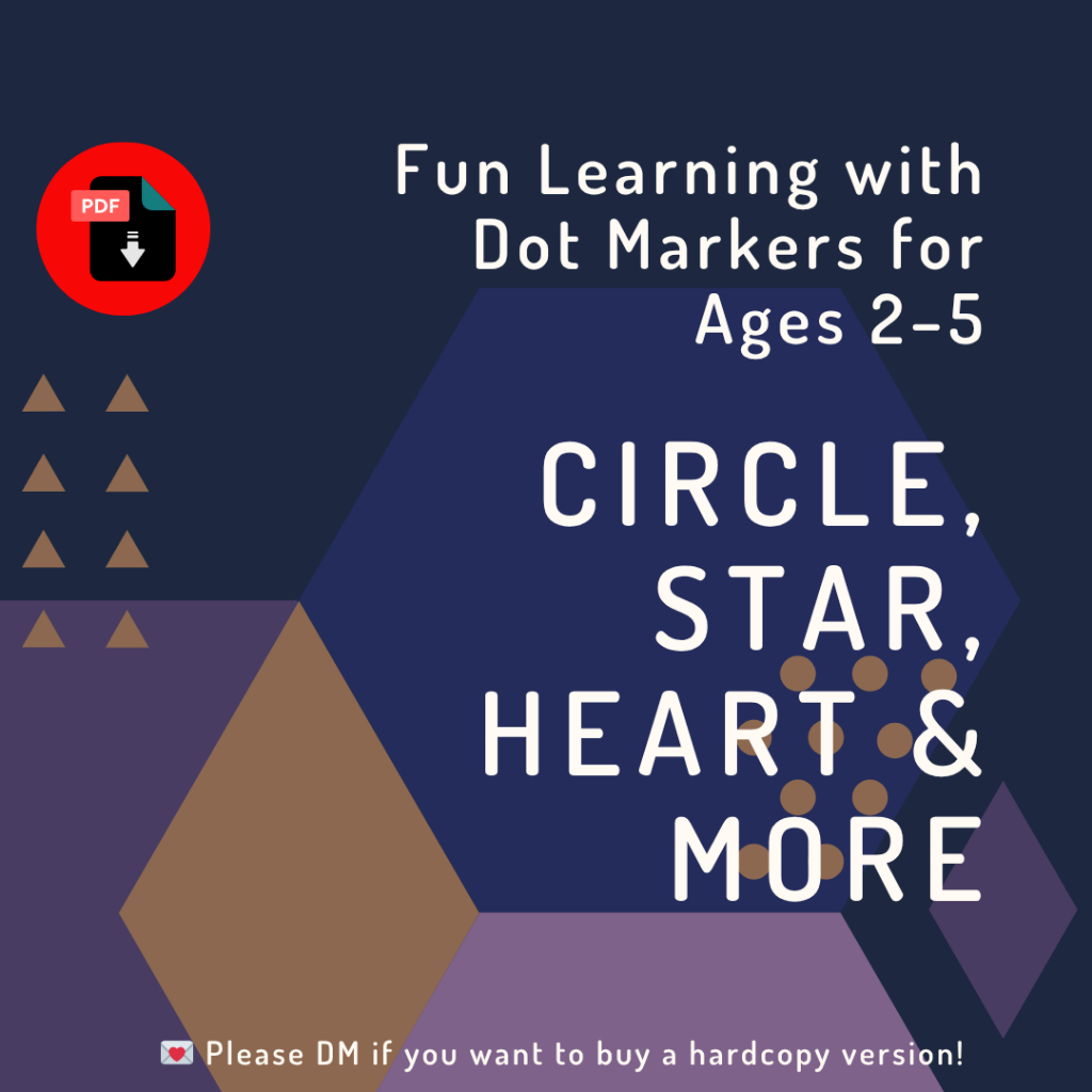 L19 - 🎯 หนังสือกิจกรรมเครื่องหมาย Shape Dot PDF | วงกลม ดาว หัวใจ & มากกว่า | แทร็คเตอร์แสนสนุกสําหร