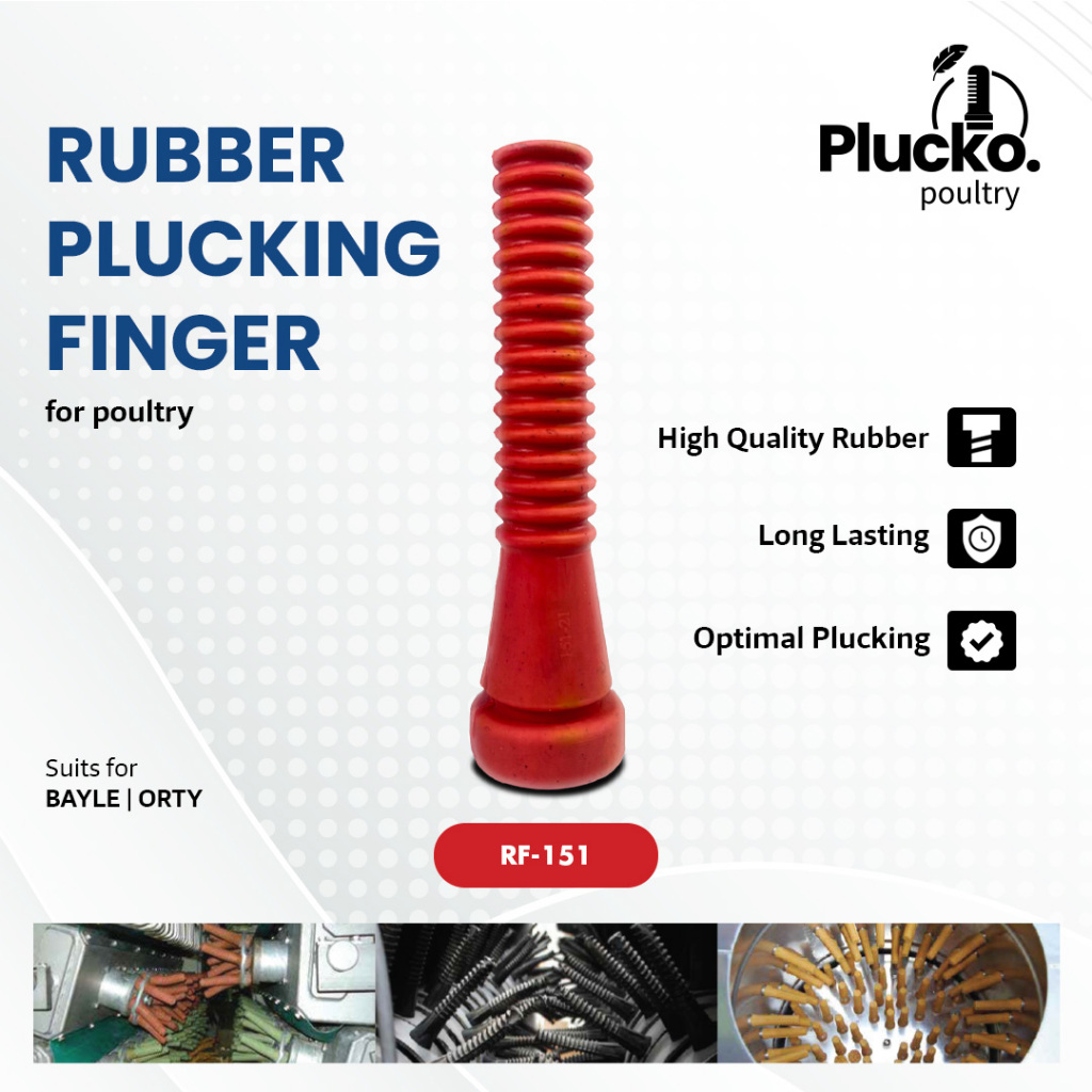 Plucko RF151 ขนไก่ Plucker Finger / Getah Proess Ayam /Guar Mesin Cabut Bulu Ayam