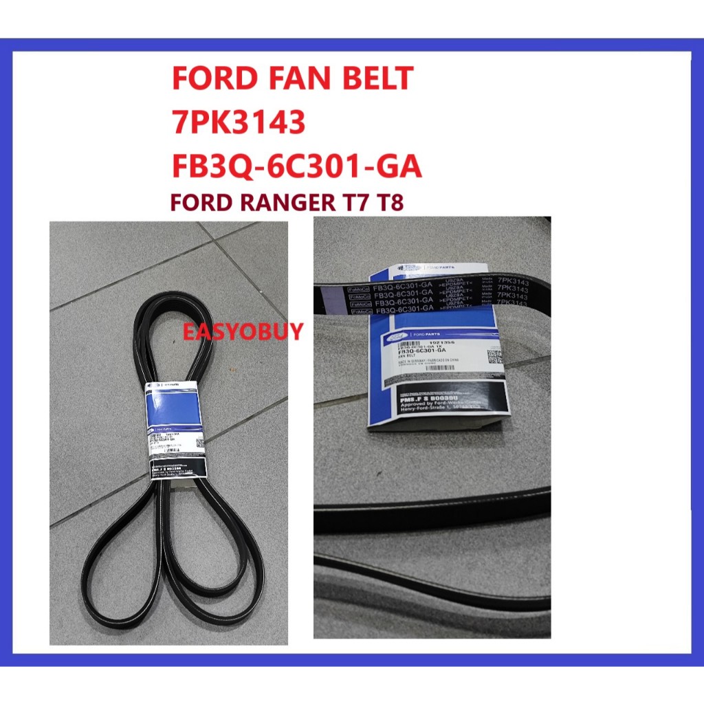 FORD FAN BELT 7PK3143 FB3Q-6C301-GA FORD RANGER T7 T8