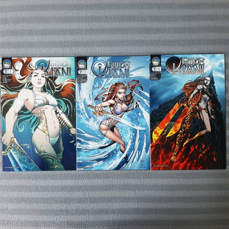 Fathom Kiani 1- 3 3/4 ชุดบางส่วน (Aspen Comics IP) Talent Caldwell, Peter Steigerwald