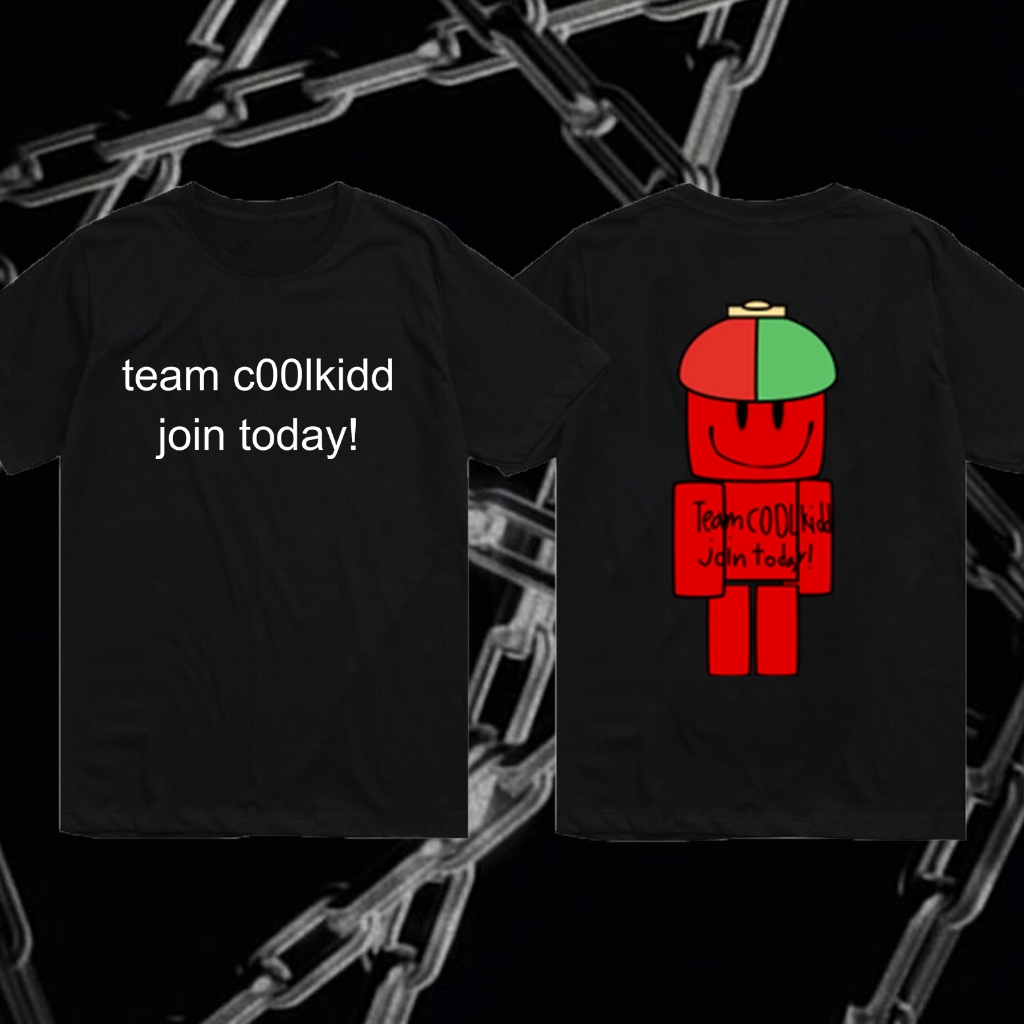 Lengan pendek Roblox ทีมเสื้อยืด c00lkidd เข้าร่วมวันนี้เสื้อยืด ead เสื้อยืด c00lkidd S-5XL