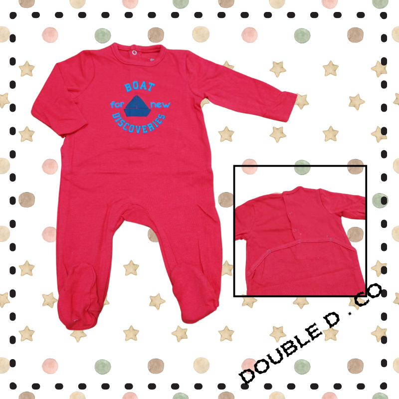 3MONTH ORCHESTRA RED SLEEPINGSUIT