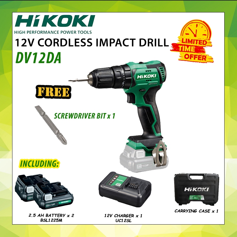 Hikoki DV 12 DA DV12DA 12V สว่านกระแทกไร้สาย