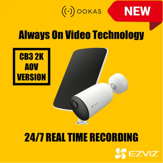 New Ezviz CB3 2K AOV Version | F1.6 Battery Security Camera | Solar Panel | 24/7 Smart Recording | Outdoor / Indoor