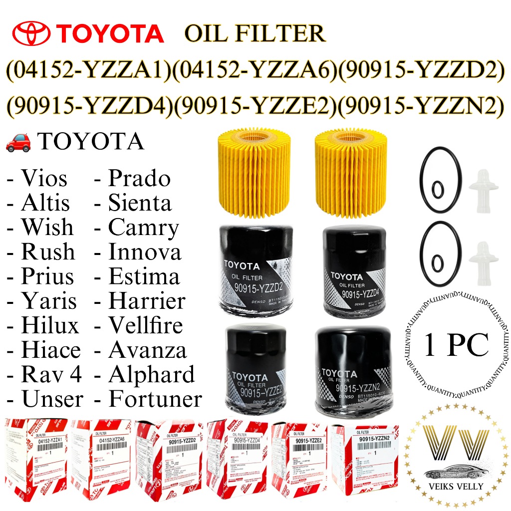 PENAPIS MINYAK กรองน้ํามันเครื่อง TOYOTA (04152-YZZA1)(04152-YZZA6)(90915-YZZD2)(90915-YZZD4)(90915-
