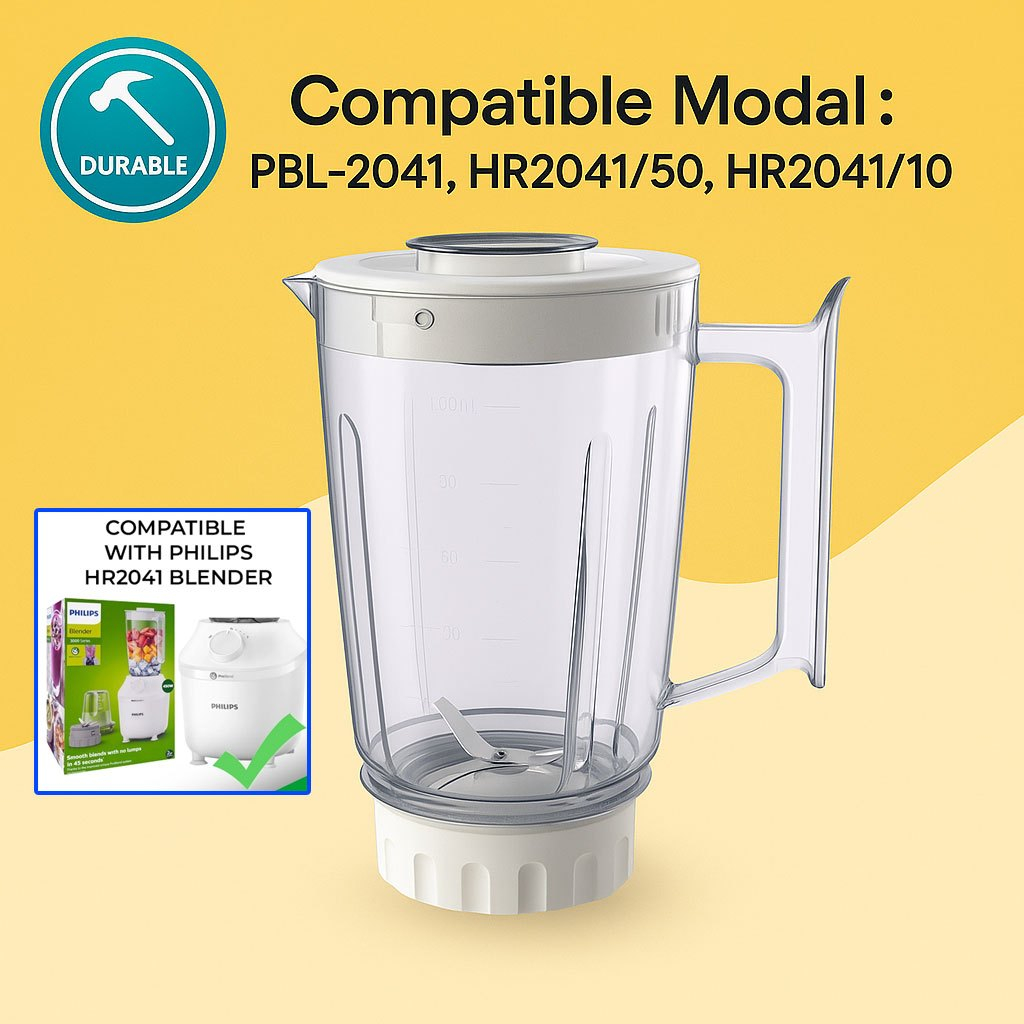 เครื่องปั่นอุปกรณ์เสริม Philips Jug ใช้งานร่วมกับรุ่น HR2041/10 HR2041/50 Multi ยี่ห้อ PBL-2041-JUG 