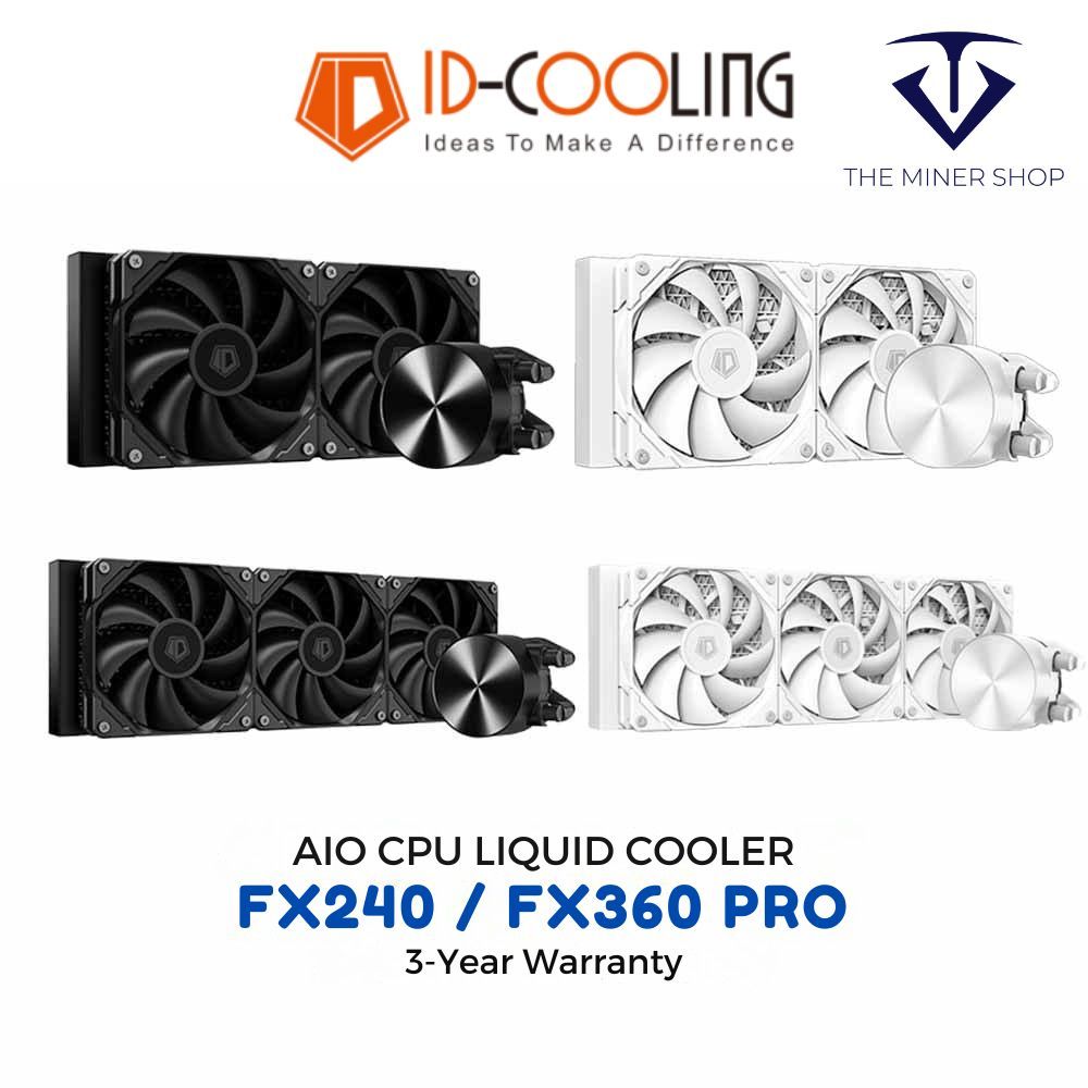 ID-COOLING FX240 / FX360 PRO AIO LIQUID COOLER - สีดํา / สีขาว (รุ่น GLOBAL)