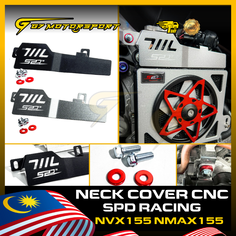 NVX NMAX หม้อน้ําฝาครอบคอด้านบนสีแดง Wahser 2 ชิ้น CNC SPD Coolant วงเล็บสุทธิถังหมวกคอ CoverCNC สแต