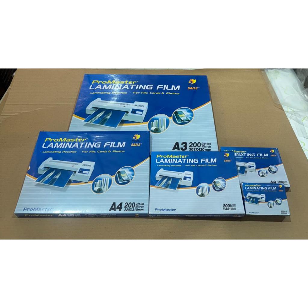 ฟิล์มเคลือบบัตร / A4 / A3/ B5 / A5/ B6 / A6 / 3R / 75X110 / 70 X 100 / 65X95 / 60X90 / 54X86