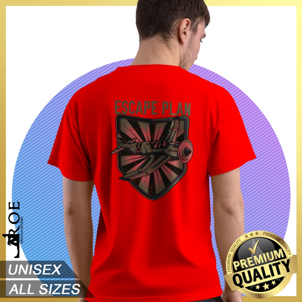 🔥 Baju Tshirt ESCAPE PLAN FLIGHT Unisex + Plus Size 🔥