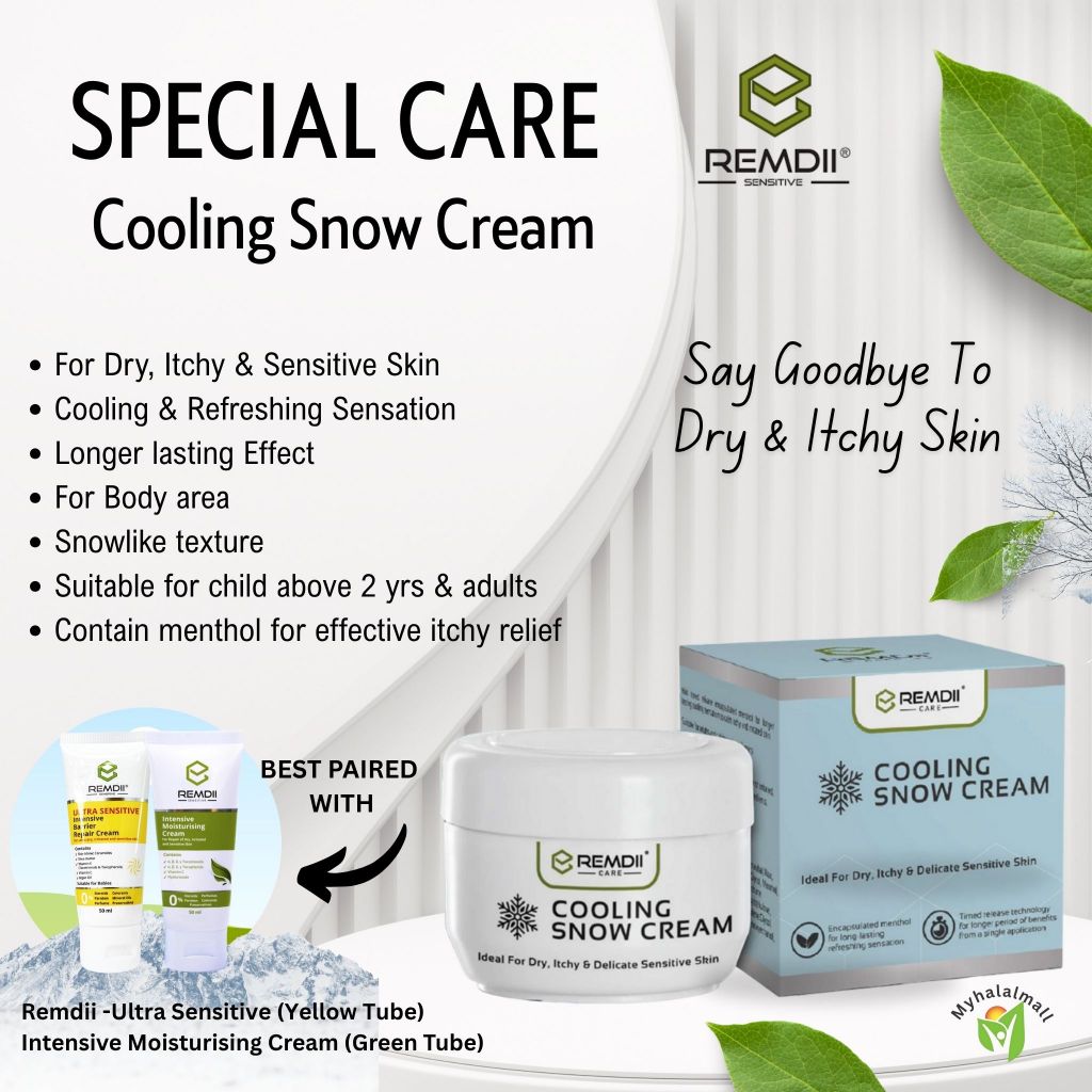 REMDII COOLING Snow Cream 30gm Krim Eizema, Sensitive Skin, Rash, Nappy Rash, Ruam, Gatal, Alhan