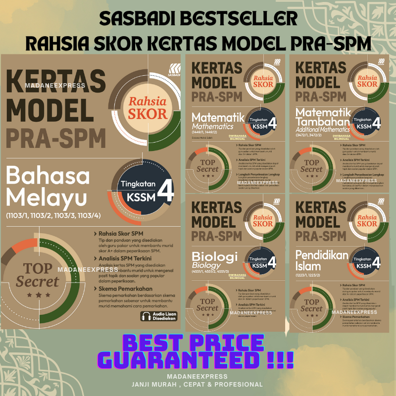 [XPRESS] SASBADI ESTSELLER: SECRET OF SCORE, PRE-SPM MODEL PAPER LEVEL 4 KSSM