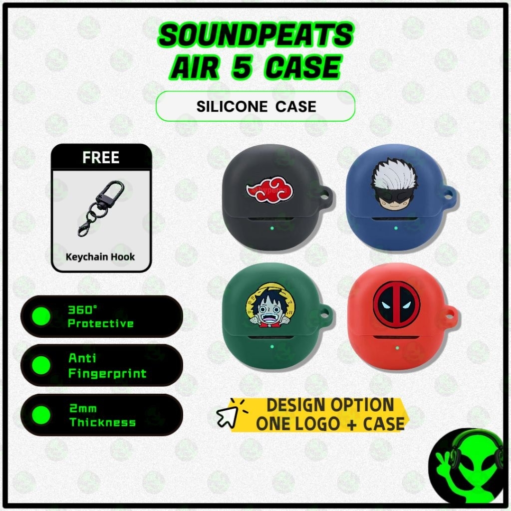 SoundPEATS Air 5 Case True Wireless Earbud Protective Shell Soft Silicone Case Headphone Cover Sound