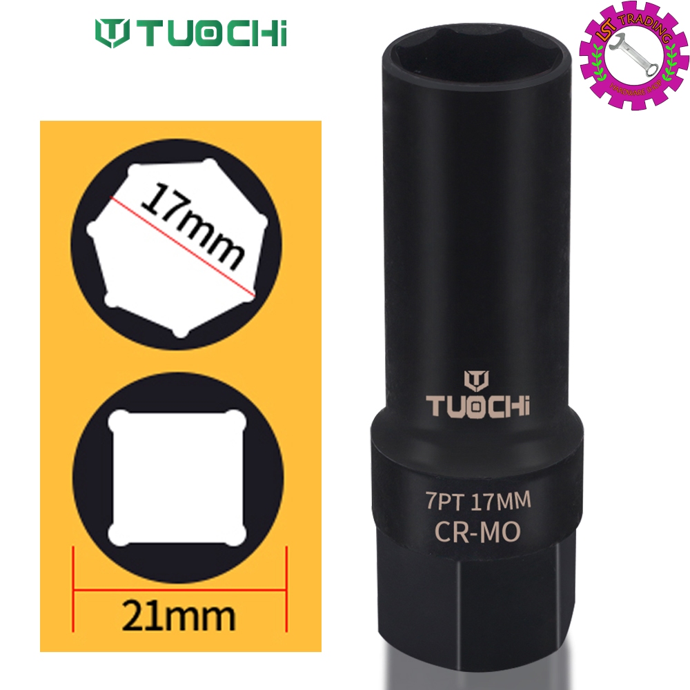 7 POINTS 17MM 1/2" DRIVE BOX SOCKET / SPORT RIM 7 POINT BOX SOCKET / รถล้อกล่องซ็อกเก็ต 7 POINT