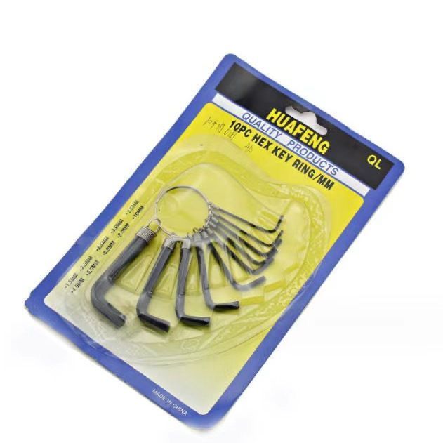 8/10pcs Hex Key แหวน Hex Allen Key A ชุดกุญแจ Allen Key L Key หลายขนาดซ่อมเครื่องมือชุดสีดํา