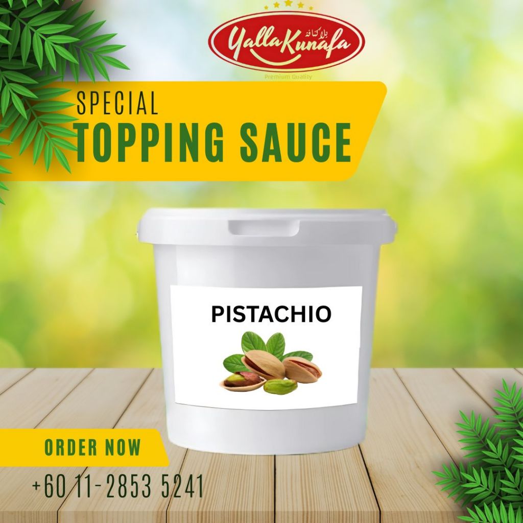 Creamy Pistachio Topping Sauce – 1kg by Yalla Kunafa