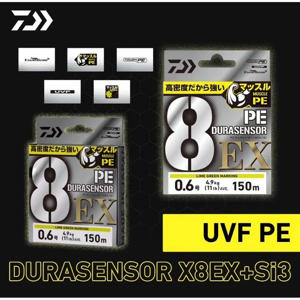 Daiwa uvf PE durasensor x8ex+si3 สายเบ็ดถัก