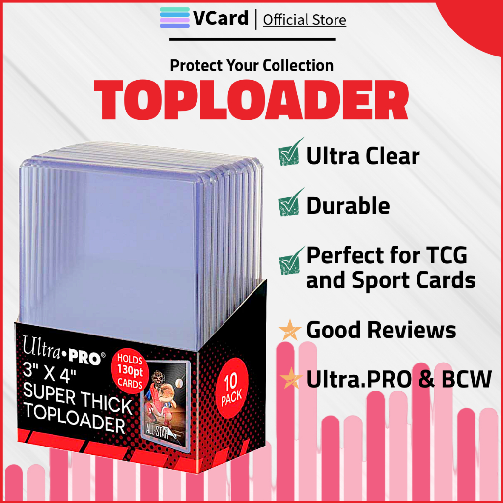 [การ์ด] TOPLOADER หลากหลายขนาดและยี่ห้อ BCW & Ultra.PRO 35pt, 130pt, 180pt, 260pt, 360pt.