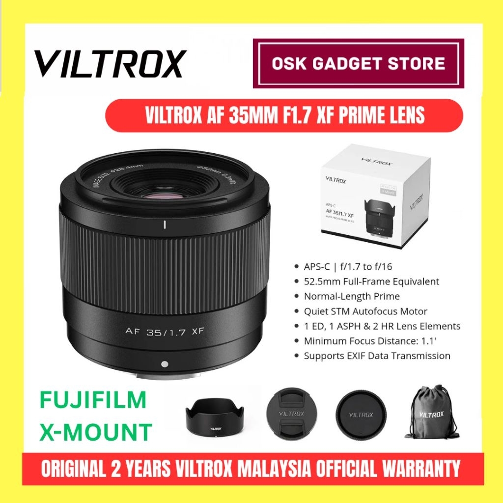 Viltrox AF 35 มม.F1.7 XF Prime เลนส์สําหรับ Sony E Nikon Z Fujifilm XCamera รับประกัน 2 ปี V