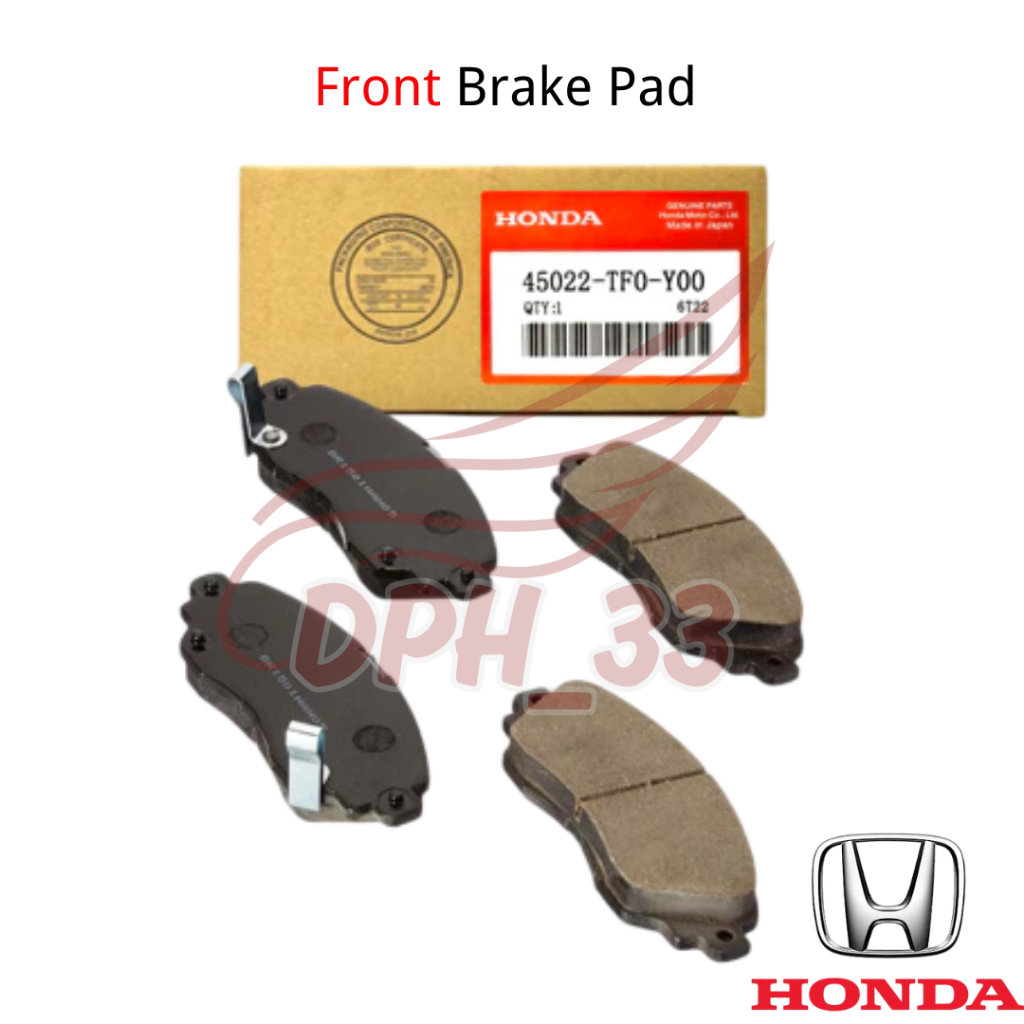 ผ้าเบรคหน้าและหลัง Honda OEM สําหรับ Honda City /Jazz / CRZ / Freed / Civic / Insight Hybrid