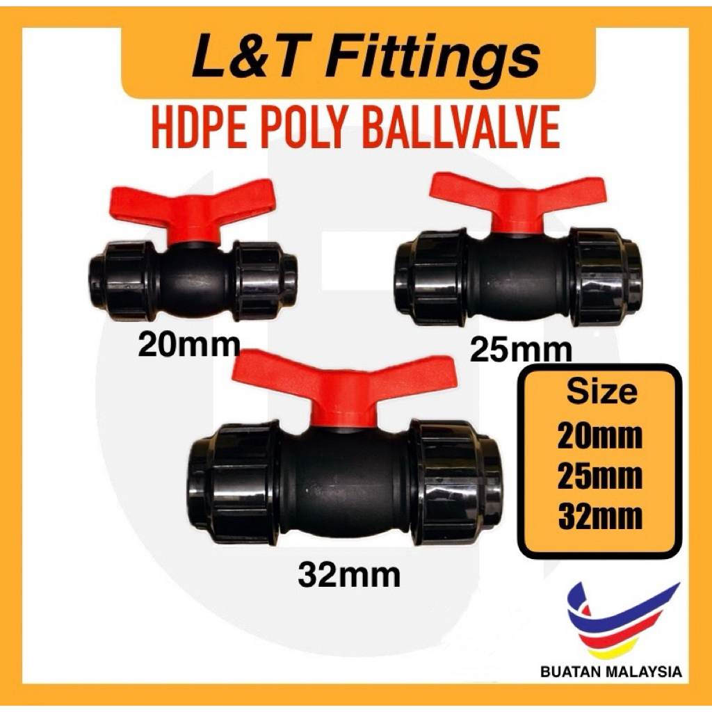 CLW HDPE POLY BALL VALVE POLY STOPCOCK BALLCOCK [20mm/ 25mm/ 32mm]