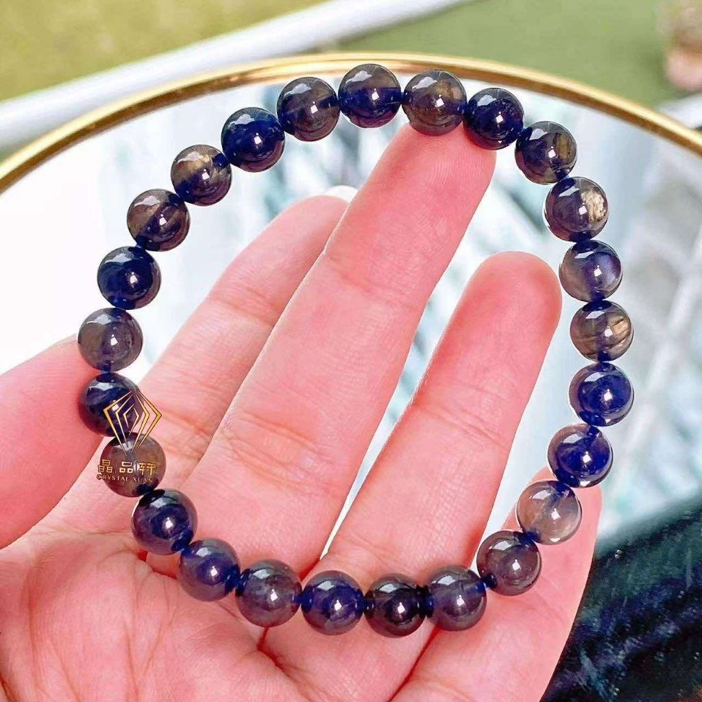 💰สร้อยข้อมือ Iolite 7 มม. สร้อยข้อมือ Iolite|แทงมายด์ ✦ กระตุ้นแรงบันดาลใจ ✦ เสริมสร้างความแข็งแรง ✦