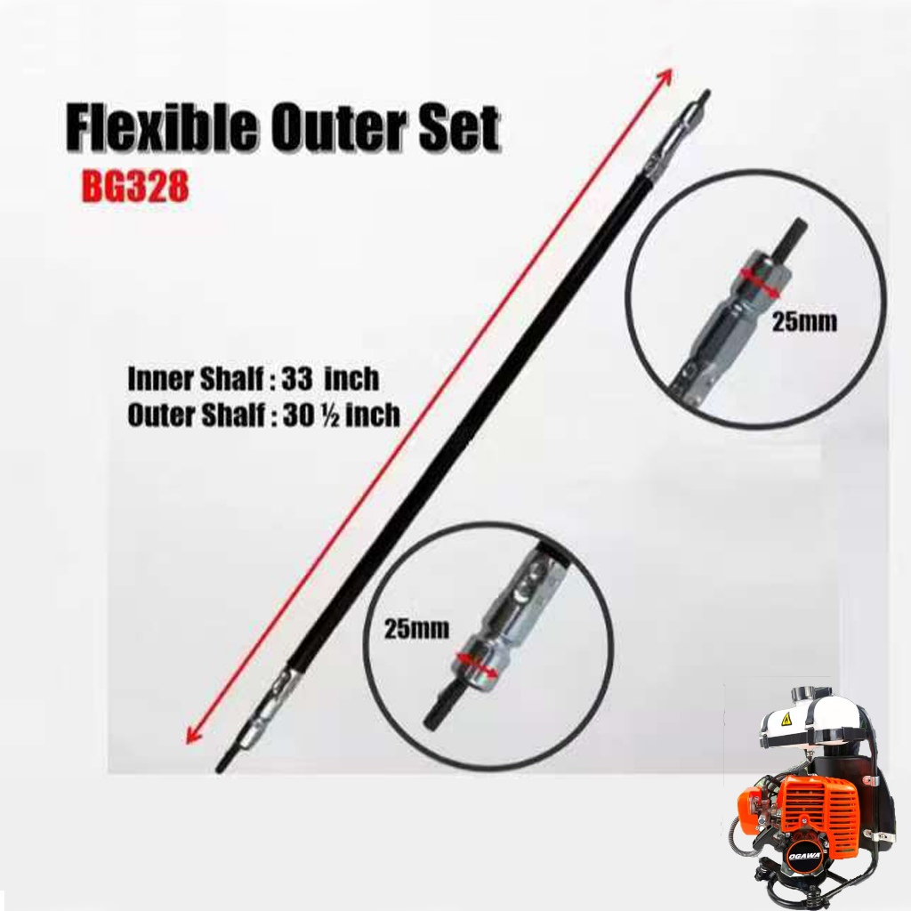 เครื่องตัดแปรง BG328 BG328K SUM328 FR3001 เพลายืดหยุ่นด้านนอกชุด Mesin Rumput Ogawa