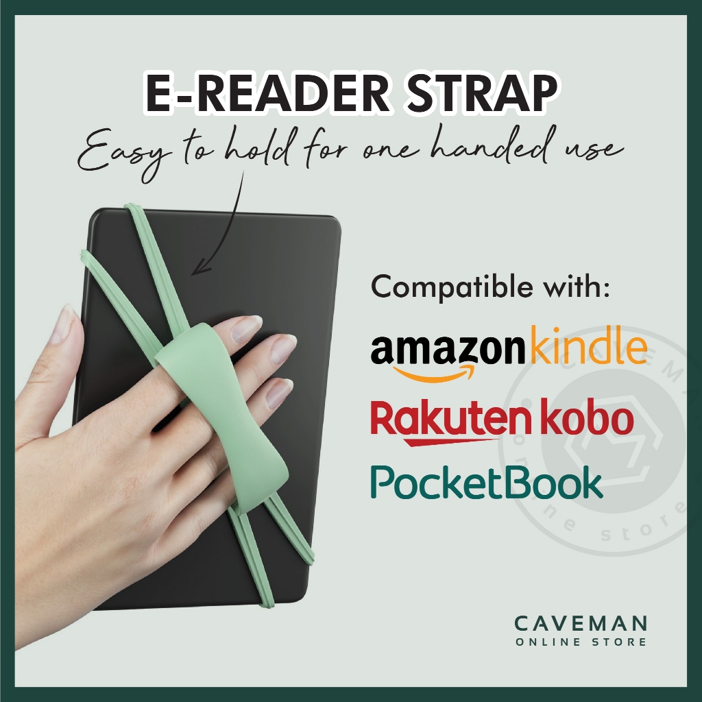EReader Strap (ซิลิคอนอ่อน) - ใช้ได้กับ Kindle, Kobo & PocketBook eReader